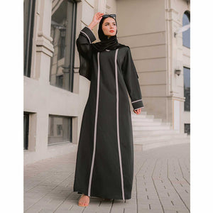 Fine Abaya black