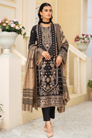 Shafaq SQ-36 : Unstitched Luxury Embroidered Dhanak 3PC