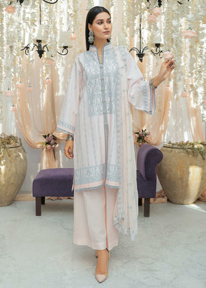 3-PIECE EMBROIDERED LAWN SUIT - 12