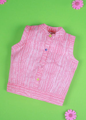 Baby Girl Top Pink Texture Print