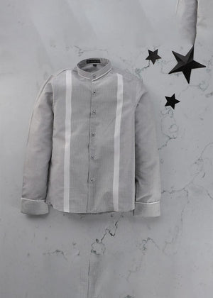 Grey Stripes Print Shirt