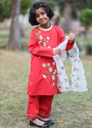 DAISY RED SUIT - 3 PC