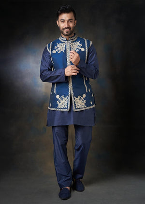 Azure Blue waistcoat set