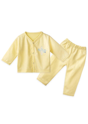 Oolaa Baby Full Sleeve Pajama Suit Set Aeroplan Yellow
