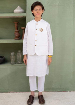 White W.coat Kurta Pajama