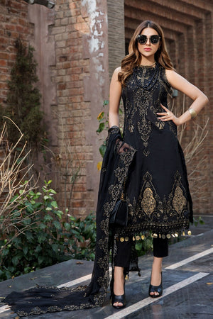 2456-BLACK-JEWEL EMBROIDERED LAWN UNSTITCHED