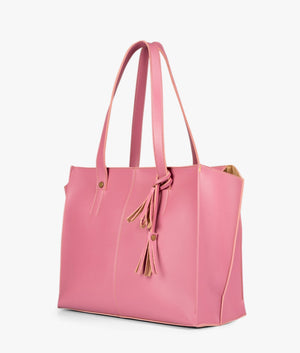 Pink over the shoulder tote bag